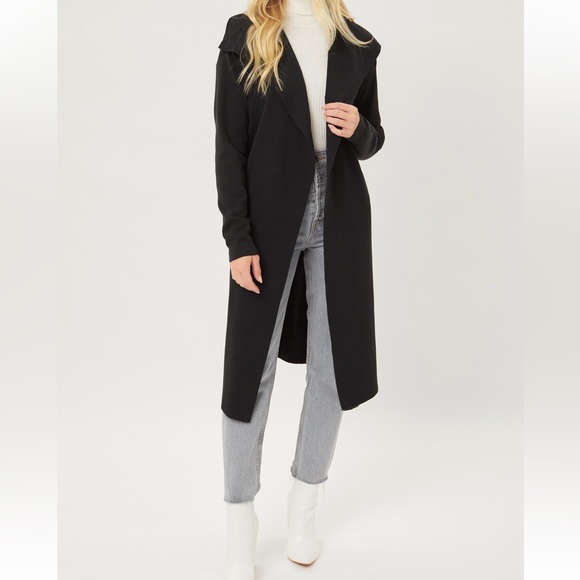 Boho Fabulous Wide Collar Knit Wrap coat - Picture 2 of 5